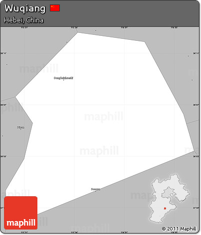 Gray Simple Map of Wuqiang