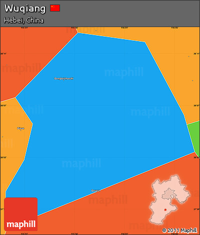 Political Simple Map of Wuqiang