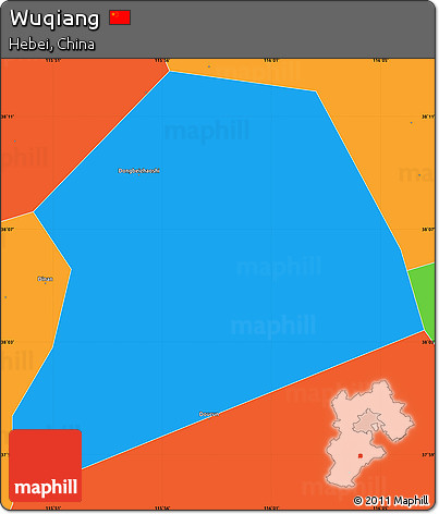 Political Simple Map of Wuqiang