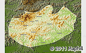 Physical Map of Xinglong, darken