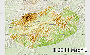 Physical Map of Xinglong, lighten