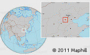 Gray Location Map of Xushui