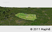 Satellite Panoramic Map of Xushui, darken