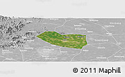 Satellite Panoramic Map of Xushui, lighten, desaturated