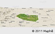 Satellite Panoramic Map of Xushui, shaded relief outside