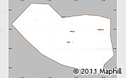 Gray Simple Map of Xushui, cropped outside