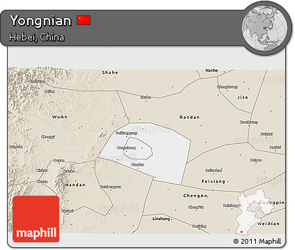Classic Style 3D Map of Yongnian