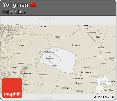 Classic Style 3D Map of Yongnian