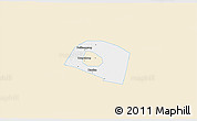 Classic Style 3D Map of Yongnian, single color outside