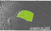 Physical 3D Map of Yongnian, darken, desaturated