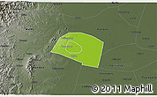 Physical 3D Map of Yongnian, darken, semi-desaturated