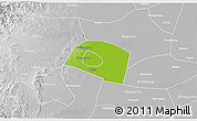 Physical 3D Map of Yongnian, lighten, desaturated