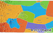 Physical 3D Map of Yongnian, political outside
