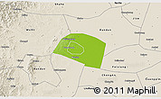 Physical 3D Map of Yongnian, shaded relief outside