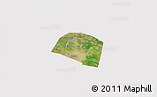 Satellite 3D Map of Yongnian, cropped outside