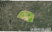 Satellite 3D Map of Yongnian, darken, semi-desaturated