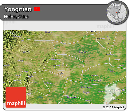 Satellite 3D Map of Yongnian