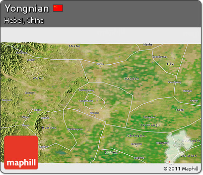 Satellite 3D Map of Yongnian