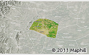 Satellite 3D Map of Yongnian, lighten, semi-desaturated