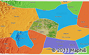 Satellite 3D Map of Yongnian, political outside