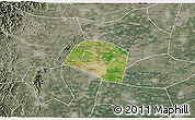 Satellite 3D Map of Yongnian, semi-desaturated