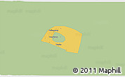 Savanna Style 3D Map of Yongnian, single color outside