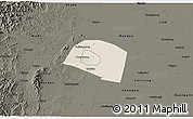 Shaded Relief 3D Map of Yongnian, darken