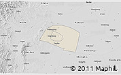 Shaded Relief 3D Map of Yongnian, desaturated