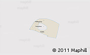 Shaded Relief 3D Map of Yongnian, single color outside