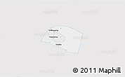 Silver Style 3D Map of Yongnian, single color outside