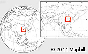 Blank Location Map of Yongnian, within the entire country