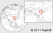 Blank Location Map of Yongnian, highlighted parent region, within the entire country