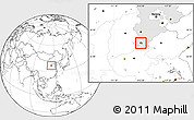 Blank Location Map of Yongnian, highlighted parent region