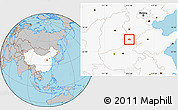 Gray Location Map of Yongnian, highlighted country
