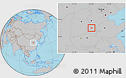 Gray Location Map of Yongnian