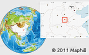 Physical Location Map of Yongnian, highlighted country