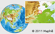 Physical Location Map of Yongnian, highlighted parent region