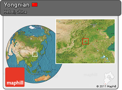 Satellite Location Map of Yongnian