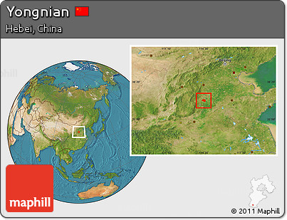 Satellite Location Map of Yongnian