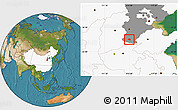 Satellite Location Map of Yongnian, highlighted country, highlighted parent region