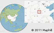 Savanna Style Location Map of Yongnian, highlighted country