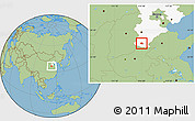 Savanna Style Location Map of Yongnian, highlighted parent region