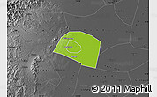Physical Map of Yongnian, darken, desaturated