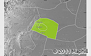 Physical Map of Yongnian, desaturated