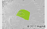 Physical Map of Yongnian, lighten, desaturated