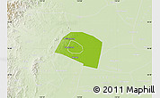 Physical Map of Yongnian, lighten