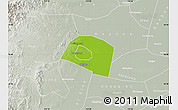 Physical Map of Yongnian, lighten, semi-desaturated