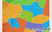 Physical Map of Yongnian, political outside