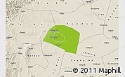 Physical Map of Yongnian, shaded relief outside