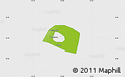 Physical Map of Yongnian, single color outside